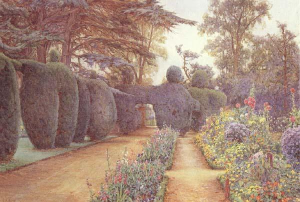 Ernest Arthur Rowe The Gardens at Campsea Ashe.Watercolur (mk46) Germany oil painting art